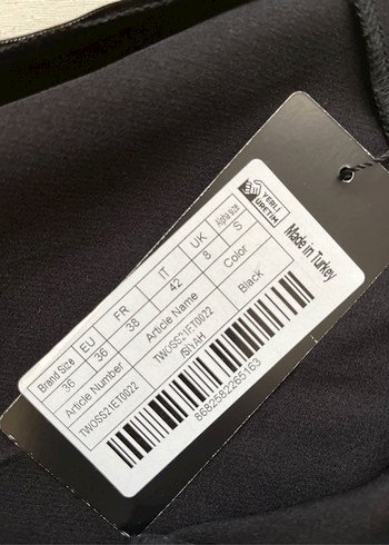 Siyah Drapeli Midi Elbise - Görsel 5