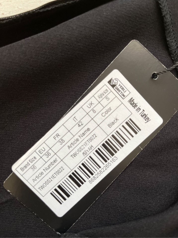 Siyah Drapeli Midi Elbise - Görsel 5