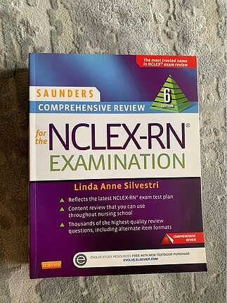 NCLEX RN 2 adet hemşirelik kitabı