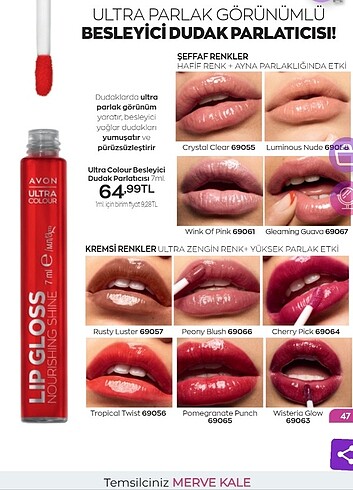 Avon Avon dudak parlatıcı peony blush
