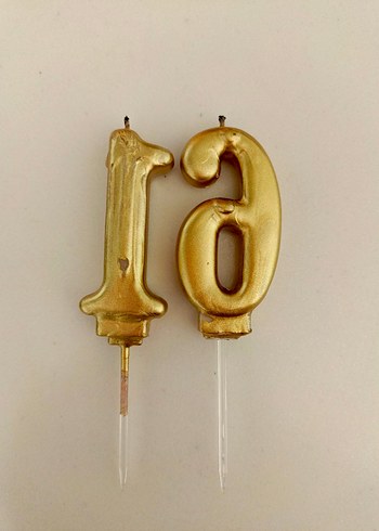 Altın Renk 16 Sayısı Parti Mumu - Görsel 3