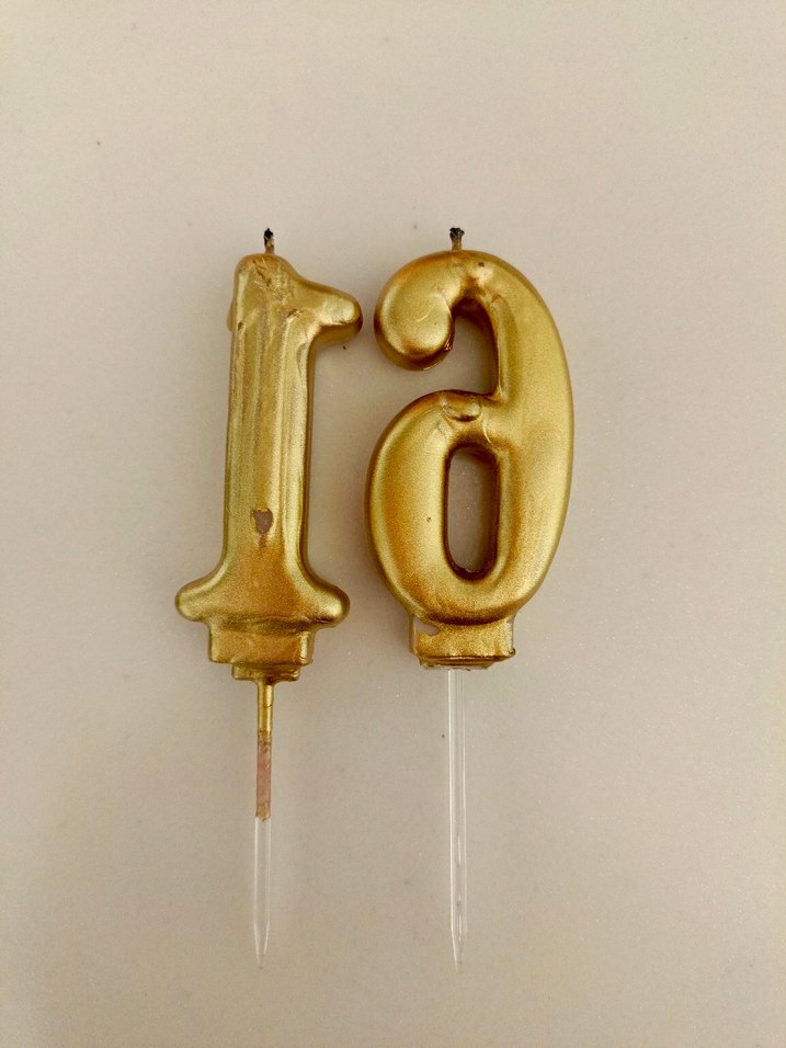 Altın Renk 16 Sayısı Parti Mumu - Görsel 3