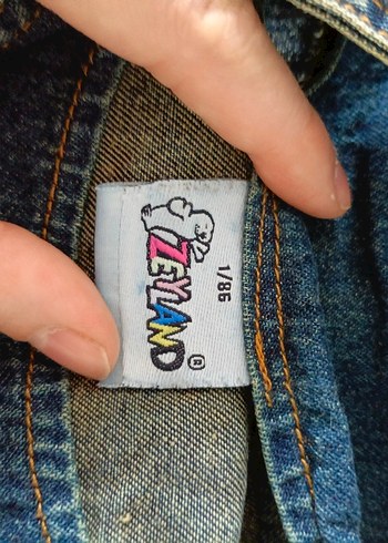 Nakışlı Düğmeli Erkek Çocuk Kot Tulum - Görsel 3