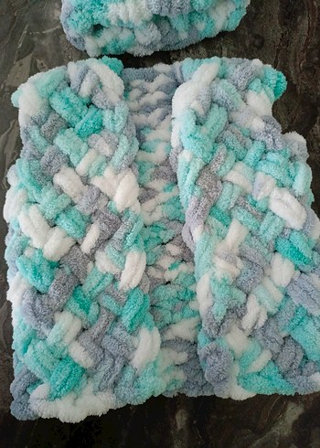 Çocuk Örgü Bere ve Atkı Seti - Görsel 2