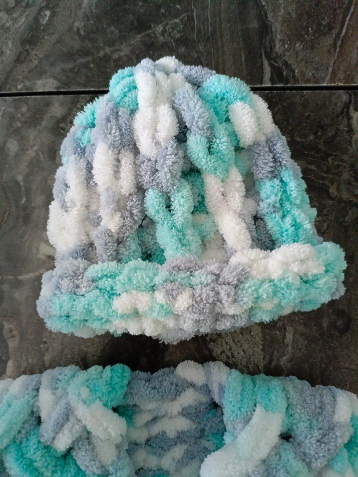 Çocuk Örgü Bere ve Atkı Seti - Görsel 3