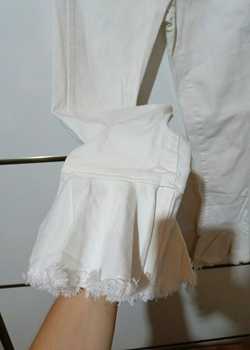 beyaz pantolon koton - Görsel 3