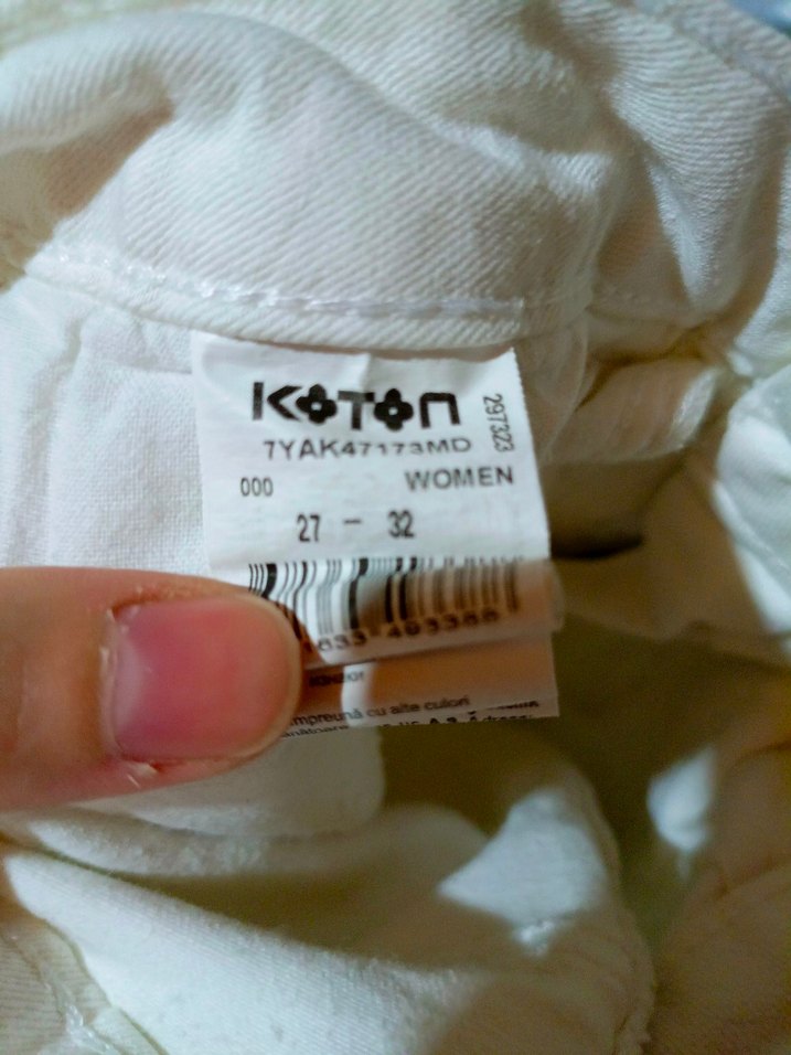 beyaz pantolon koton - Görsel 4