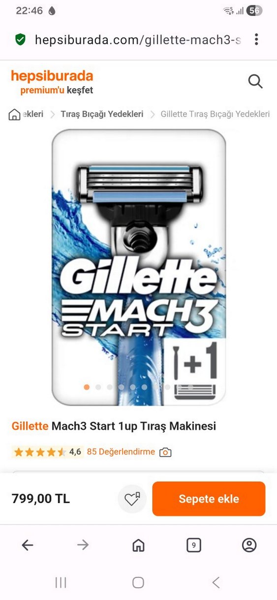 Gillette Mach3 Start Mavi Tıraş Makinesi - Görsel 4