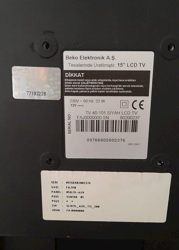 Arçelik Siyah Arçelik Monitör
