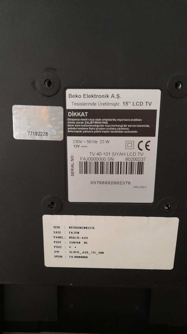 Siyah Arçelik Monitör - Görsel 2