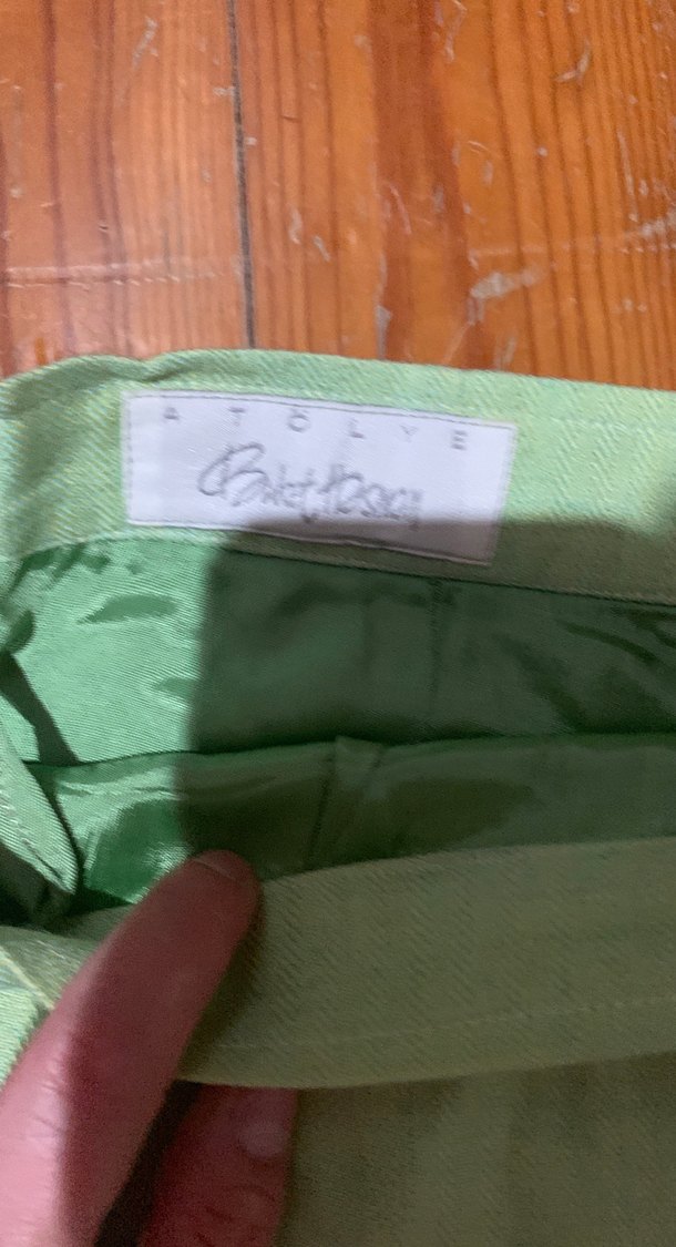 Parlak Turkuaz Midi Hamile Etek - Görsel 2