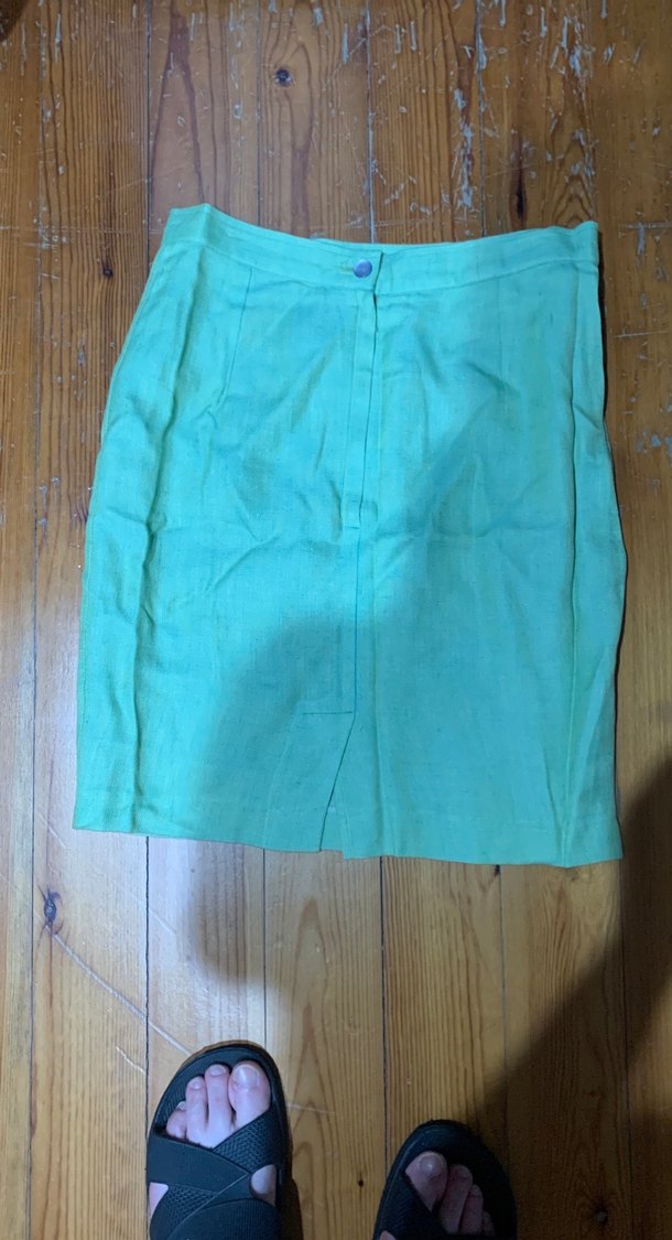 Parlak Turkuaz Midi Hamile Etek - Görsel 3