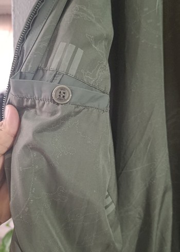 Gri Erkek Keten Ceket, Fermuarlı, Rahat Kesim - Görsel 2