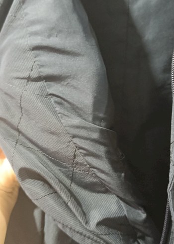 Gri Erkek Keten Ceket, Fermuarlı, Rahat Kesim - Görsel 4