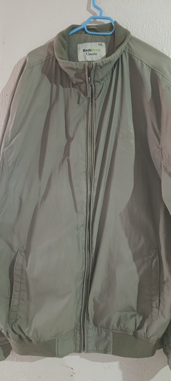 Gri Erkek Keten Ceket, Fermuarlı, Rahat Kesim - Görsel 5