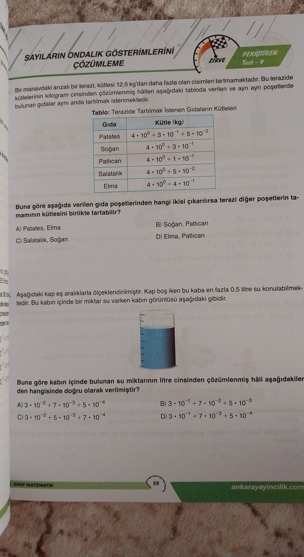 Kazandıran 6. Sınıf Matematik 1. Dönem Soru Bankası - Görsel 3