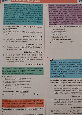 Fenomen 8. Sınıf 1. Dönem Deneme Paketi - Görsel 3