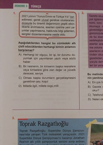 Fenomen 8. Sınıf 1. Dönem Deneme Paketi - Görsel 2