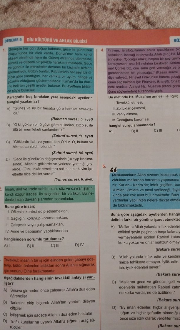 Fenomen 8. Sınıf 1. Dönem Deneme Paketi - Görsel 3