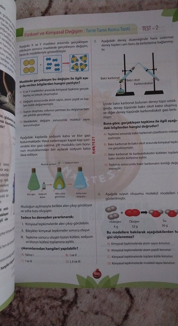 8.sınıf fen bilimleri soru bankası - Görsel 3