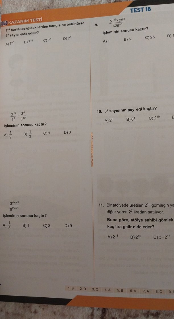8. Sınıf LGS Solomat Matematik Soru Bankası - Görsel 4