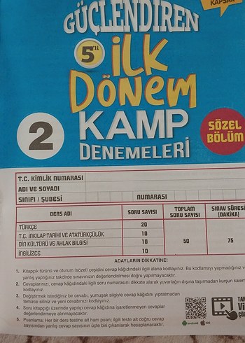 LGS Güçlendiren 5'li İlk Dönem Kamp Denemeleri - Görsel 2