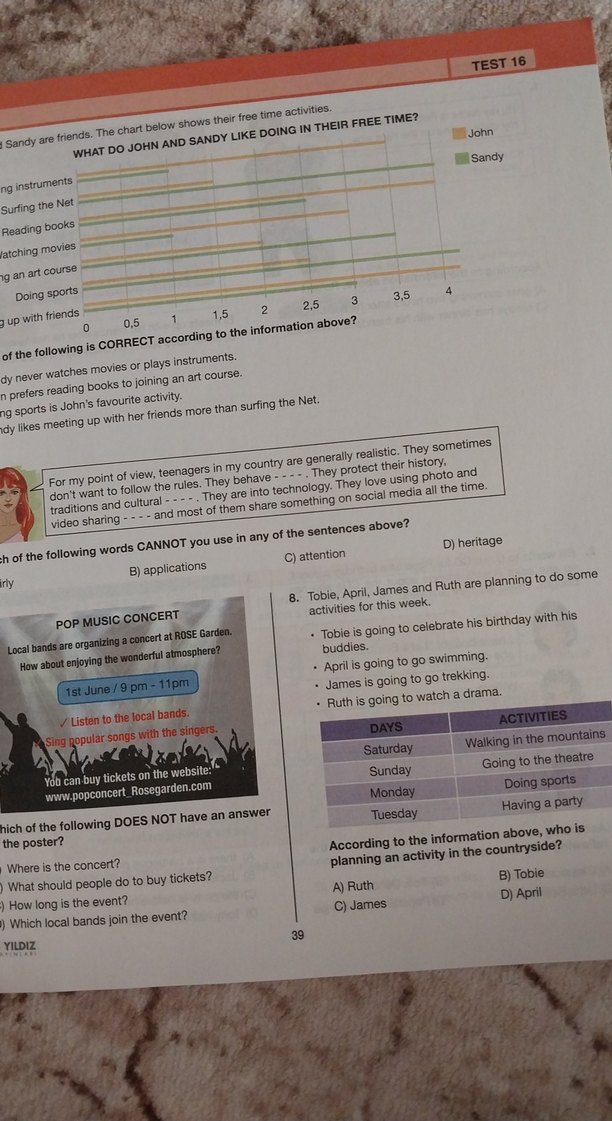 İngilizce Soru Bankası - Öğretmen Örneği - Görsel 4