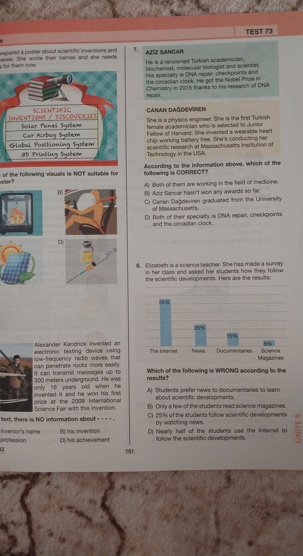 İngilizce Soru Bankası - Öğretmen Örneği - Görsel 2