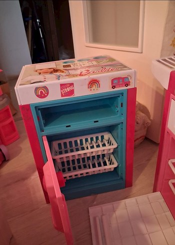 Barbie Renkli Pembe Çocuk Mutfak Oyuncak Seti