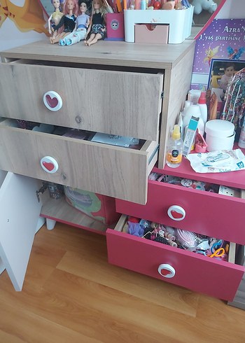 Pembe Pastel Çocuk Şifonyeri - Görsel 5