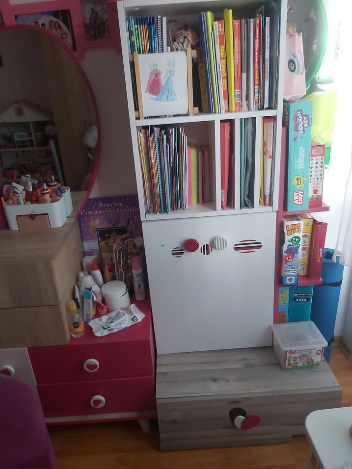 Pembe Pastel Çocuk Şifonyeri - Görsel 2