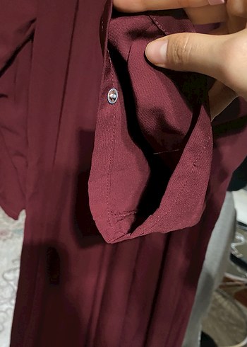 Bordo Kadın Elbise - Görsel 7