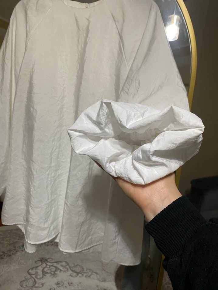 Beyaz Salaş gömlek - Görsel 5