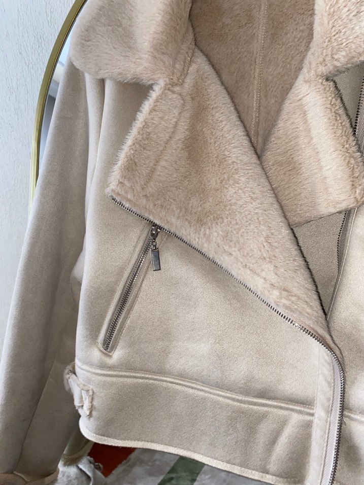 süet kürk detaylı ceket - Görsel 2