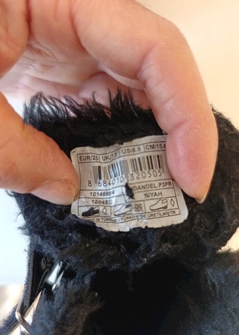 Kürklü Siyah Kız Çocuk Botu - Görsel 4