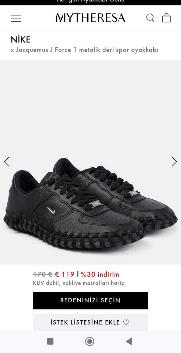 Nike J Force 1 Low LX SP Jacquemu Siyah Erkek Spor Ayakkabı - Görsel 3