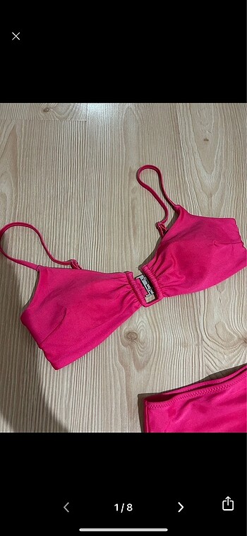 l Beden pembe Renk Bikini takımı pemve