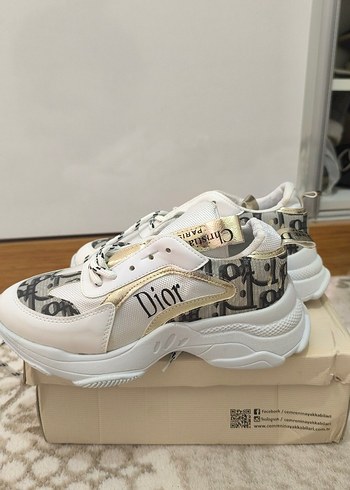 Dior Beyaz Platform Kadın Spor Ayakkabı