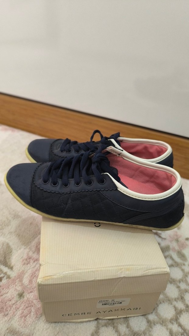 Mavi Kadın Ayakkabı Günlük Rahat Tabanlı - Görsel 2