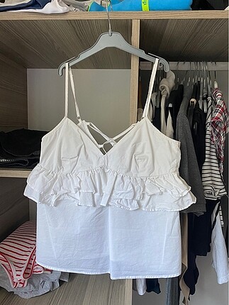 Beyaz askılı vintage tişört