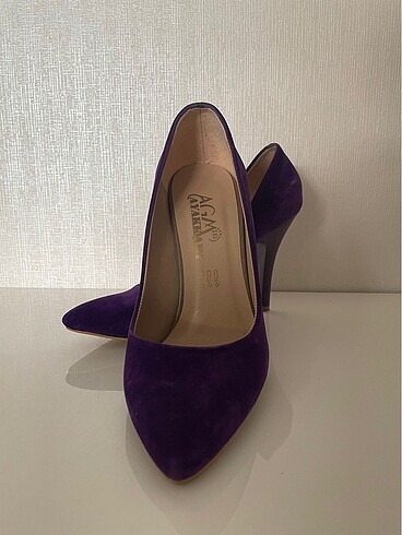 Süet İnce Topuklu Stiletto Ayakkabı