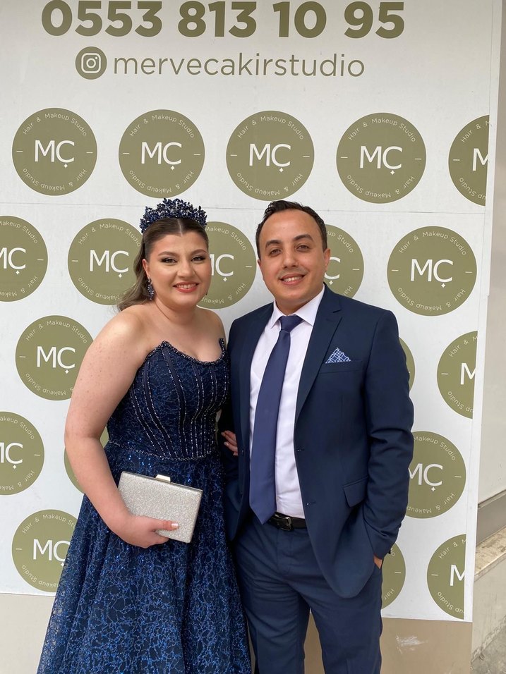 Parlak Lacivert Uzun Abiye Elbise - Görsel 4