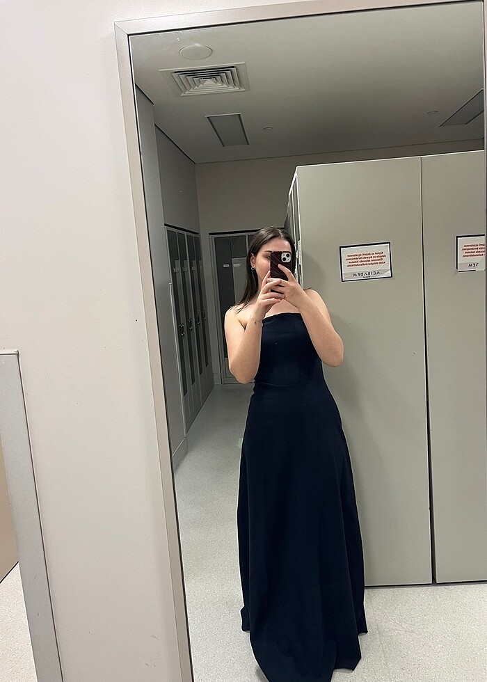 Straplez abiye elbise - Görsel 2