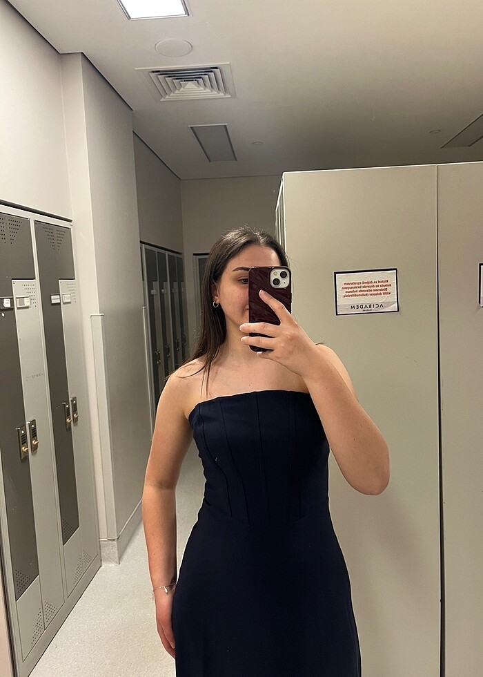 Straplez abiye elbise - Görsel 3