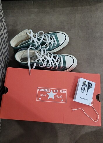 37 Beden yeşil Renk Converse Chuck Taylor 70