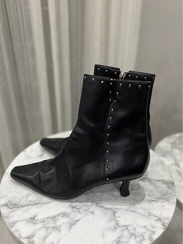 Anne Klein Orijinal deri bootie