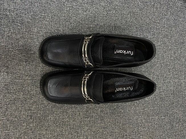 35 Beden siyah Renk TOPUKLU LOAFER