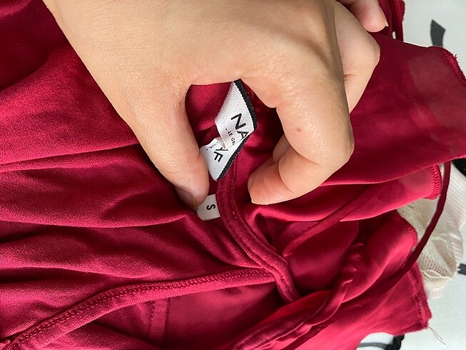 s Beden bordo Renk Sırt dekolteli bluz