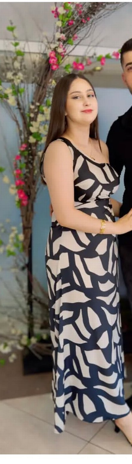 Zebra Desenli Tek Omuz Uzun Elbise - Görsel 4