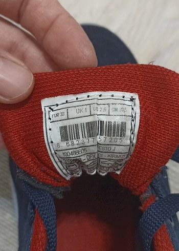 Çocuk Lacivert Kırmızı Spor Ayakkabı - Görsel 5